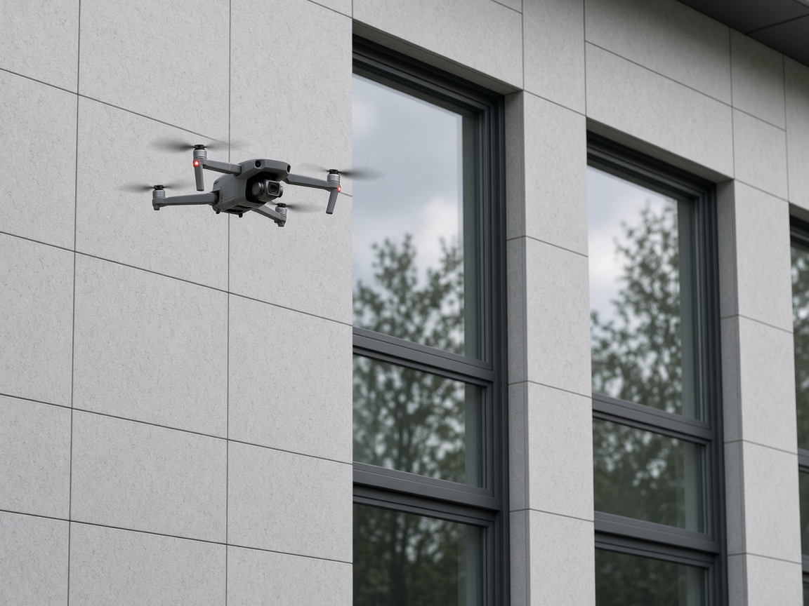 Technische Fassadeninspektion mit Drohne